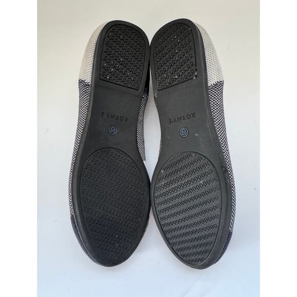 Rothy’s The Point Women’s 7.5 Black Cream Knit Flats Washable Sustainable Shoes - Picture 5 of 5